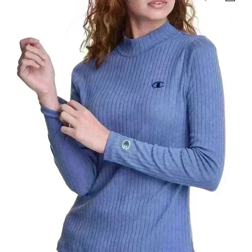 Champion Women's Campus Ribbed Mock Neck Top Size S